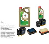 DENCKERMANN Controllo set 6L CASTROL EDGE 5W-30 C3 per Nissan NV200 Evalia