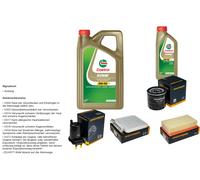 DENCKERMANN Controllo set 6L CASTROL EDGE 5W-30 C3 per Nissan NV200 Evalia
