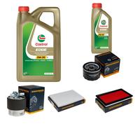 DENCKERMANN Controllo Set 6L CASTROL EDGE 5W-30 C3 Per Nissan Qashqai +2 I