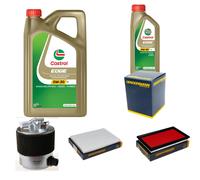 DENCKERMANN Controllo Set 6L CASTROL EDGE 5W-30 C3 Per Nissan Qashqai +2 I