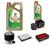 DENCKERMANN Controllo Set 6L CASTROL EDGE 5W-30 C3 Per Nissan Qashqai +2 I