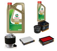 DENCKERMANN Controllo Set 6L CASTROL EDGE 5W-30 C3 Per Nissan Qashqai +2 I