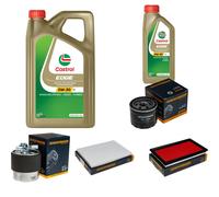 DENCKERMANN Controllo Set 6L CASTROL EDGE 5W-30 C3 Per Nissan Qashqai +2 I