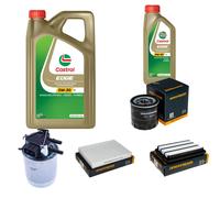 DENCKERMANN Controllo Set 6L CASTROL EDGE 5W-30 C3 Per Nissan Qashqai II