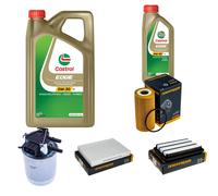 DENCKERMANN Controllo Set 6L CASTROL EDGE 5W-30 C3 Per Nissan Qashqai II