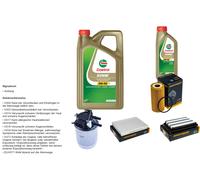 DENCKERMANN Controllo set 6L CASTROL EDGE 5W-30 C3 per Nissan Qashqai II