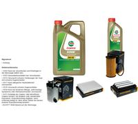 DENCKERMANN Controllo set 6L CASTROL EDGE 5W-30 C3 per Nissan Qashqai II