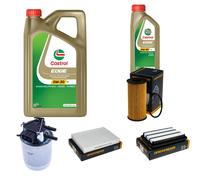 DENCKERMANN Controllo Set 6L CASTROL EDGE 5W-30 C3 Per Nissan Qashqai II