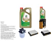 DENCKERMANN Controllo Set 6L CASTROL EDGE 5W-30 C3 Per Nissan Qashqai II