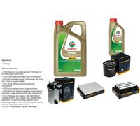 DENCKERMANN Controllo set 6L CASTROL EDGE 5W-30 C3 per Nissan Qashqai II
