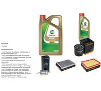 DENCKERMANN Controllo Set 6L CASTROL EDGE 5W-30 C3 Per Opel Astra G CC 1.6