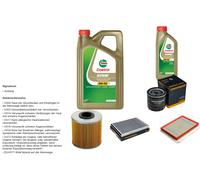 Denckermann Controllo Set 6L castrol edge 5W-30 C3 per Opel Astra H Kasten