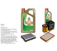 Denckermann Controllo Set 6L castrol edge 5W-30 C3 per Opel Astra H Twintop