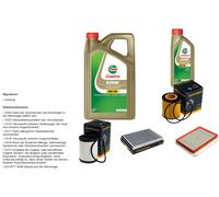 Denckermann Controllo Set 6L castrol edge 5W-30 C3 per Opel Astra H Twintop MT