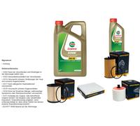 Denckermann Controllo Set 6L castrol edge 5W-30 C3 per Opel Astra K Caravan