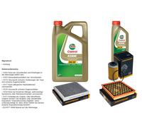 DENCKERMANN Controllo set 6L CASTROL EDGE 5W-30 C3 per Opel Insignia A 2.8