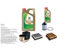 DENCKERMANN Controllo set 6L CASTROL EDGE 5W-30 C3 per Opel Insignia A