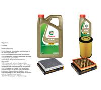 DENCKERMANN Controllo set 6L CASTROL EDGE 5W-30 C3 per Opel Insignia A