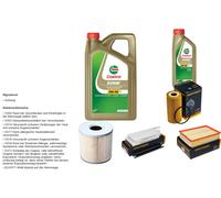 Denckermann Controllo Set 6L castrol edge 5W-30 C3 per Opel Movano B Kasten