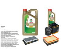 Denckermann Controllo Set 6L castrol edge 5W-30 C3 per Opel Tigra Twintop