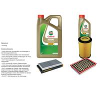 DENCKERMANN Controllo set 6L CASTROL EDGE 5W-30 C3 per Opel Vectra C Caravan