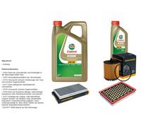 Denckermann Controllo Set 6L castrol edge 5W-30 C3 per Opel Vectra C cc "