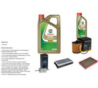 Denckermann Controllo Set 6L castrol edge 5W-30 C3 per Opel Vectra C Cc