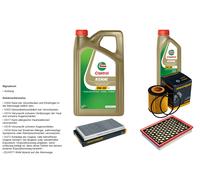 Denckermann Controllo Set 6L castrol edge 5W-30 C3 per Opel Vectra C Roulotte
