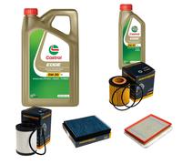 DENCKERMANN Controllo Set 6L CASTROL EDGE 5W-30 C3 Per Opel Zafira B 1.9