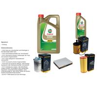 Denckermann Controllo Set 6L castrol edge 5W-30 C3 per Per VW Lupo 1.4