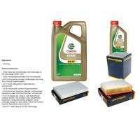 Denckermann Controllo Set 6L castrol edge 5W-30 C3 per Renault Megane