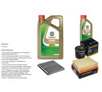 Denckermann Controllo Set 6L castrol edge 5W-30 C3 per Renault Vel Satis 3.5