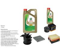 Denckermann Controllo Set 6L castrol edge 5W-30 C3 per Scarico Renault Laguna II