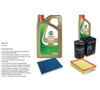 DENCKERMANN Controllo set 6L CASTROL EDGE 5W-30 C3 per Seat Cordoba Vario