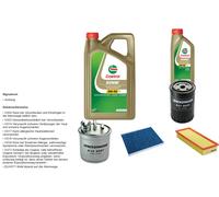 DENCKERMANN Controllo set 6L CASTROL EDGE 5W-30 C3 per Seat Cordoba Vario