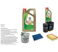 DENCKERMANN Controllo set 6L CASTROL EDGE 5W-30 C3 per Seat Cordoba Vario