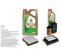DENCKERMANN Controllo Set 6L CASTROL EDGE 5W-30 C3 Per Ssangyong Tivoli