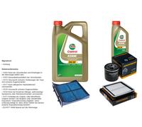 Denckermann Controllo Set 6L castrol edge 5W-30 C3 per Subaru Forester 2.0