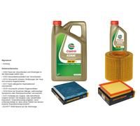 Denckermann Controllo Set 6L castrol edge 5W-30 C3 per Toyota Auris Combi