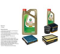 Denckermann Controllo Set 6L castrol edge 5W-30 C3 per Toyota Hilux -