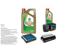 DENCKERMANN Controllo Set 6L CASTROL EDGE 5W-30 C3 Per Toyota Previa 2.0