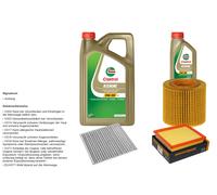DENCKERMANN Controllo Set 6L CASTROL EDGE 5W-30 C3 Per Toyota Prius 1.8
