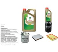 Denckermann Controllo Set 6L castrol edge 5W-30 C3 per VW Caddy II Furgonato