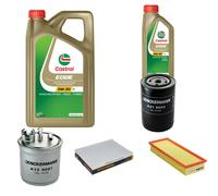 DENCKERMANN Controllo Set 6L CASTROL EDGE 5W-30 C3 Per VW Caddy II Kasten