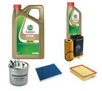 DENCKERMANN Controllo Set 6L CASTROL EDGE 5W-30 C3 Per VW Caddy II Kasten