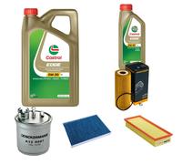 DENCKERMANN Controllo Set 6L CASTROL EDGE 5W-30 C3 Per VW Caddy II Kasten