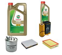DENCKERMANN Controllo Set 6L CASTROL EDGE 5W-30 C3 Per VW Caddy II Kasten