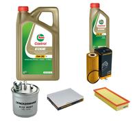 DENCKERMANN Controllo Set 6L CASTROL EDGE 5W-30 C3 Per VW Caddy II Kasten