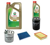 DENCKERMANN Controllo Set 6L CASTROL EDGE 5W-30 C3 Per VW Caddy II Kasten