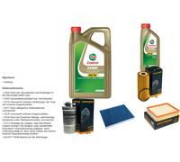 Denckermann Controllo Set 6L castrol edge 5W-30 C3 per VW Di Passat Variant